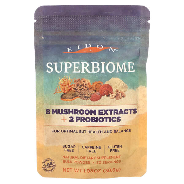 Eidon Ionic Minerals Superbiome 8 Mushroom Extracts + 2 Probiotics 1,08 oz 30,6 g 640923000468