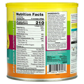 Bột pha chế dinh dưỡng hoàn chỉnh vị vani cho trẻ em Else Plant-Powered 16 oz (454 g) 3 Thành phần vi chất của Else Plant-Powered Kid's Shake Mix Complete Nutrition Vanilla 16 oz (454 g) 850016323033