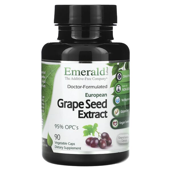 Emerald Laboratories European Grape Seed Extract 90 viên chay 743650103751