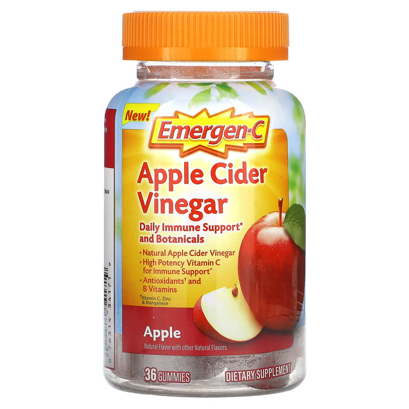 Emergen-C, Apple Cider Vinegar, Apple, 36 Gummies 076314341719