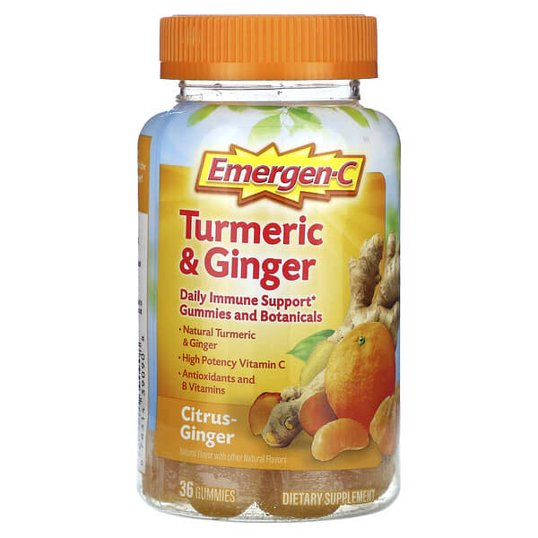Emergen-C Turmeric & Ginger Citrus-Ginger 36 Gummies 076314390908