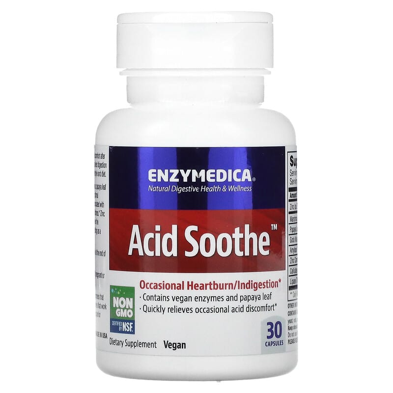 Enzymedica Acid Soothe 30 viên nang 10 enzymedica acid soothe 30 capsules 74608 670480981214