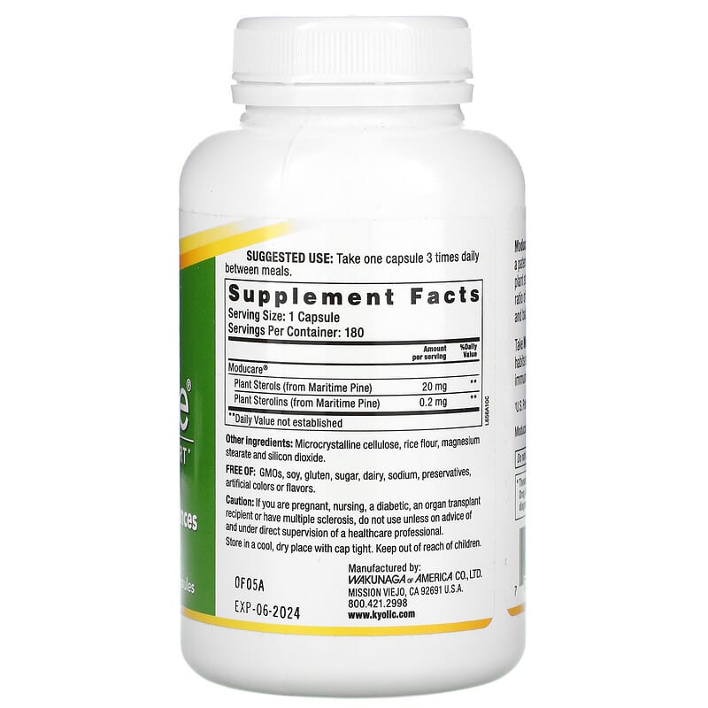 EPI Moducare 180 viên chay 2 Thành phần vi chất của EPI Moducare 180 Vegetarian Capsules 772570656108