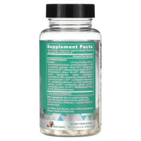 Thành phần vi chất của Eu Natural FLOURISH Probiotics Urinary & Gut Health 14 Billion CFU 30 Vegetarian Capsules 855244008202