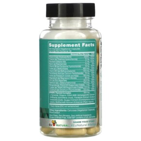 Thành phần vi chất của Eu Natural Spark Zinc & Selenium 60 Vegetarian Capsules 855244008189