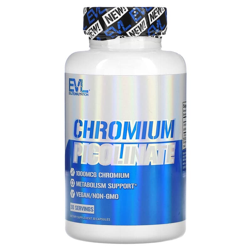 EVLution Nutrition Chromium Picolinate 1000 mcg 30 viên nang 10 evlution nutrition chromium picolinate 1 000 mcg 30 capsules 116487 818901027763