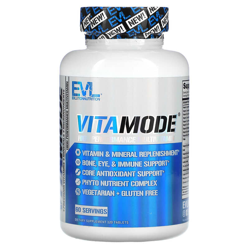 Viên uống đa vitamin cao cấp EVLution Nutrition VitaMode 120 viên 10 evlution nutrition vitamode high performance multivitamin 120 tablets 74401 682055552415