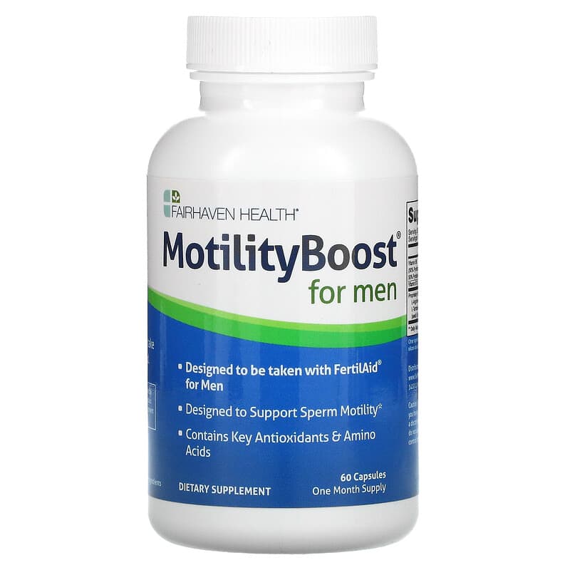 Viên uống tăng cường khả năng vận động tinh trùng Fairhaven Health MotilityBoost cho nam giới 60 viên 10 fairhaven health motilityboost for men 60 capsules 39319 895749000172