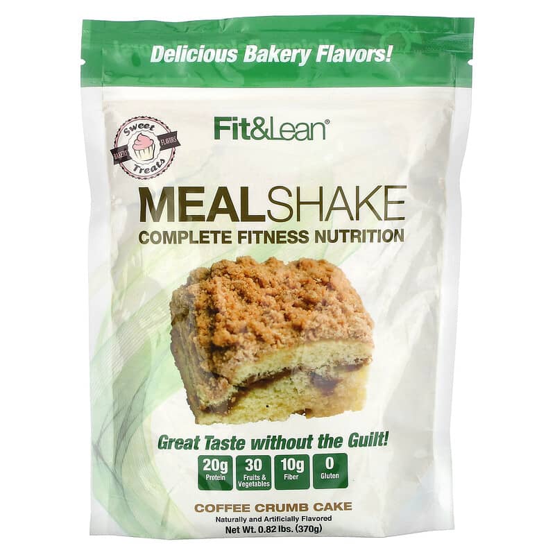 Fit & Lean, Meal Shake, Complete Fitness Nutrition, Coffee Crumb Cake, 0,82 lb (370 g) 666222009957