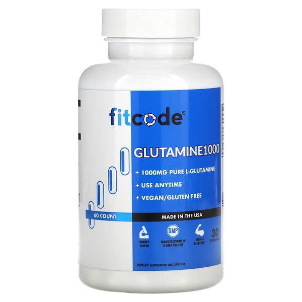 fitcode Glutamine1000 1.000 mg 60 viên 500 mg/viên 818901029163