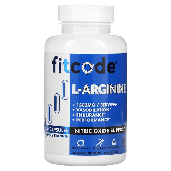 fitcode L-Arginine Extra Strength 1.500 mg 100 viên 750 mg/viên 818901028661