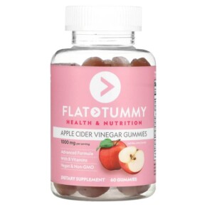 Thực phẩm bổ sung Flat Tummy Apple Cider Vinegar Gummies Natural Apple 1.000 mg 60 Gummies 811909032784