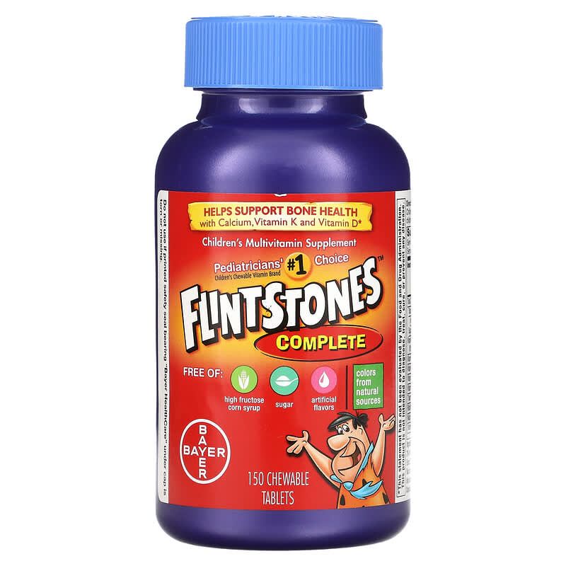 Viên uống bổ sung vitamin tổng hợp Flintstones cho trẻ em 150 viên nhai 10 flintstones complete children s multivitamin supplement 150 chewable tablets 30512 016500097136