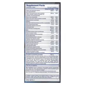 Viên uống bổ não Focus Factor Extra Strength 60 viên 3 Thành phần vi chất của Focus Factor Extra Strength 60 Tablets 855119006067