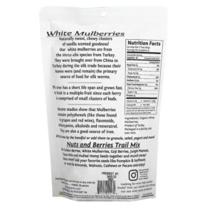 Thực phẩm chức năng Foods Alive Trái Dâu Trắng 8 oz (227 g) 3 Thành phần vi chất của Foods Alive Superfood White Mulberry 8 oz (227 g) 891551000270