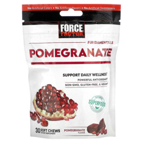 Thực phẩm bổ sung Force Factor Fundamentals Pomegranate 30 Soft Chews 818594018680