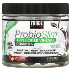 Thực phẩm bổ sung Force Factor ProbioSlim Apple Cider Vinegar Gummies 60 Gummies 818594015436