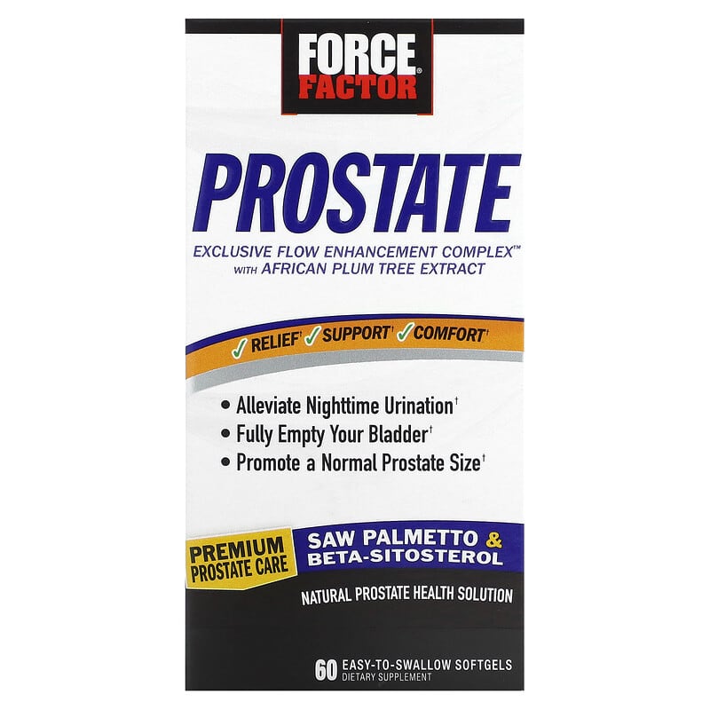 Giải Pháp Sức Khỏe Tiền Liệt tự nhiên Force Factor Prostate 60 viên mềm Dễ Nuốt 10 force factor prostate natural prostate health solution 60 easy to swallow softgels 103180 818594012411
