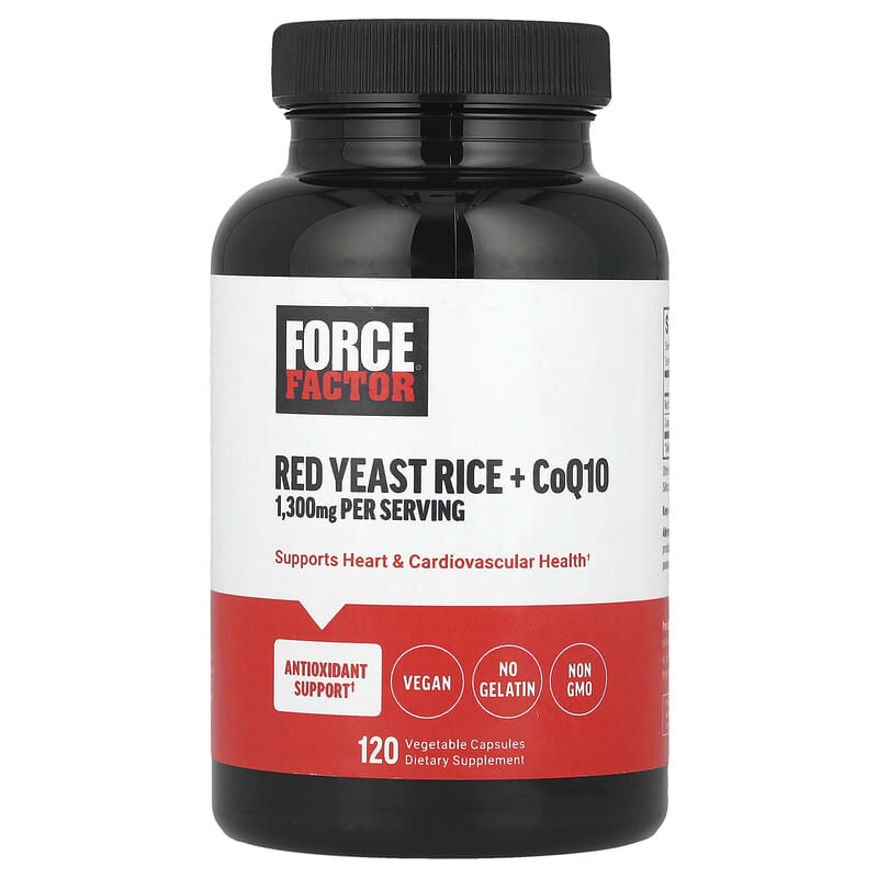 Viên uống men đỏ Force Factor kết hợp CoQ10 120 viên chay 10 force factor red yeast rice coq10 120 vegetable capsules 143112 810126661692