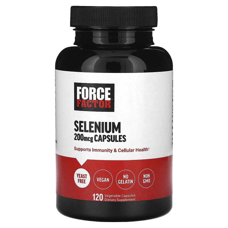 Force Factor, Selenium, 200 mcg, 120 viên chay 810126661043