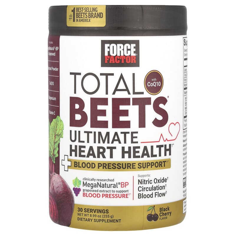 Force Factor, Total Beets® Ultimate Heart Health, Black Cherry, 8,99 oz (255 g) 810126661449