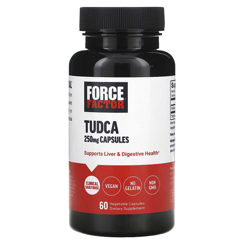 Force Factor, Tudca, 250 mg, 60 viên chay 810126660725