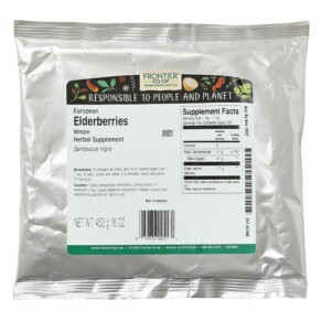 Thành phần vi chất của Frontier Co-op Whole European Elderberries 16 oz (453 g) 089836005571