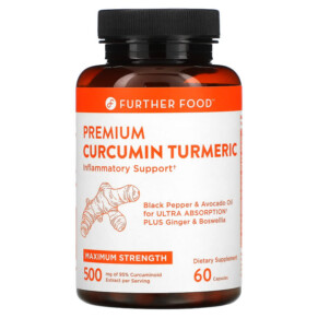 Thực phẩm bổ sung Further Food Premium Curcumin Turmeric Maximum Strength 500 mg 60 Capsules 850006249152