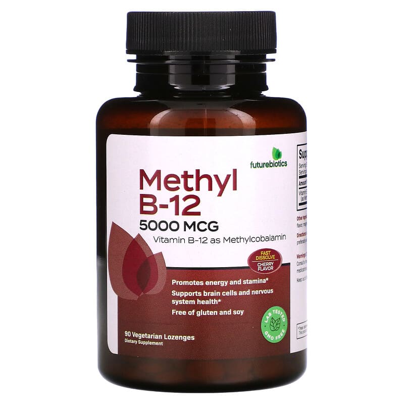 Viên ngậm Futurebiotics Methyl B-12 Cherry 5000 mcg 90 viên chay 10 futurebiotics methyl b 12 cherry 5 000 mcg 90 vegetarian lozenges 108896 049479501106