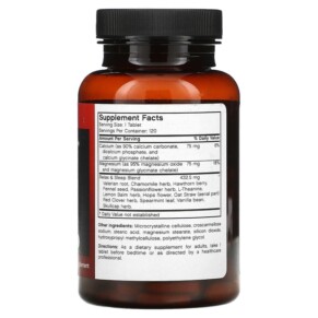 Viên uống Futurebiotics Relax & Sleep 120 viên thực vật giúp thư giãn & cải thiện giấc ngủ 3 Thành phần vi chất của Futurebiotics Relax & Sleep 120 Vegetarian Tablets 049479000166