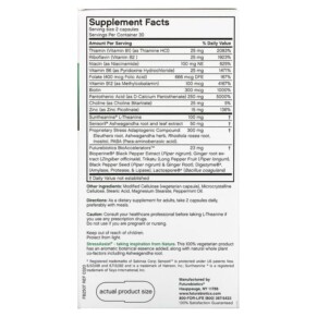 Futurebiotics Stressassist L-Theanine Stress Complex 60 viên chay 3 Thành phần vi chất của Futurebiotics Stressassist L-Theanine Stress Complex 60 Vegetarian Capsules 049479025077