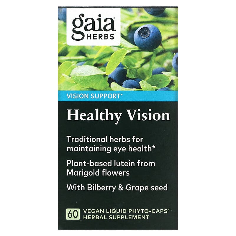 Viên uống thực vật Gaia Herbs Healthy Vision 60 viên giúp hỗ trợ sức khỏe mắt 10 gaia herbs healthy vision 60 vegan liquid phyto caps 10981 751063399708