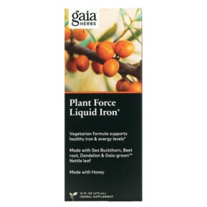 Thực phẩm bổ sung Gaia Herbs Plant Force Liquid Iron 16 fl oz (473 ml) 751063146272