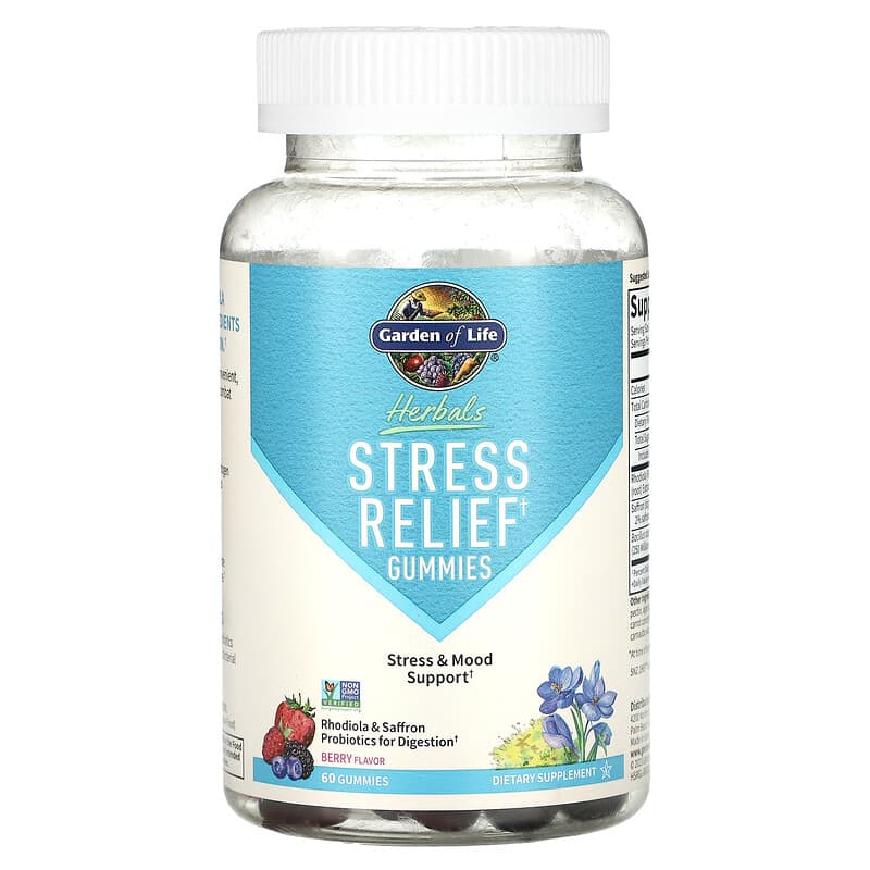 Garden of Life, Herbals, Stress Relief Gummies, Berry, 60 viên nhai 658010133814