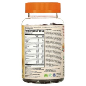 Thành phần vi chất của Garden of Life MyKind Organics Kids Multi Organic Fruit Flavor 120 Vegan Gummy Bears 658010120272