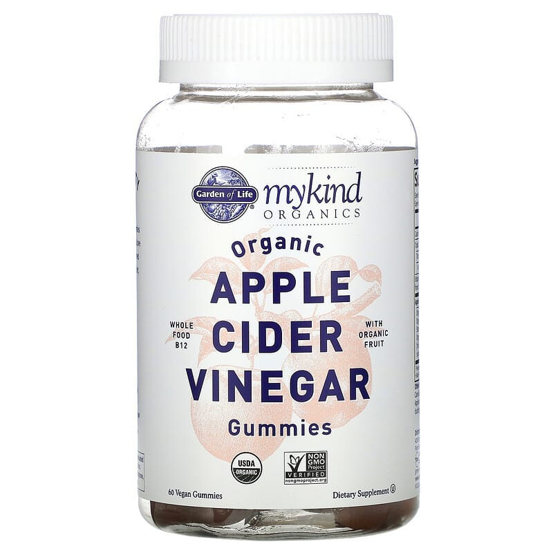 Viên ngậm giấm táo hữu cơ Garden of Life MyKind Organics 60 viên chay 10 garden of life mykind organics organic apple cider vinegar gummies 60 vegan gummies 104420 658010128063
