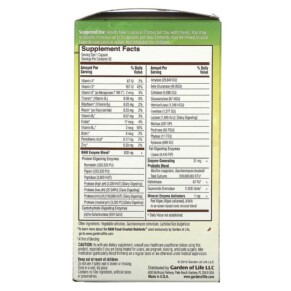 Viên uống enzyme thực vật Garden of Life RAW Enzymes Women 50 & Wiser 90 viên cho nữ > 50 tuổi 3 Thành phần vi chất của Garden of Life RAW Enzymes Women 50 & Wiser 90 Vegetarian Capsules 658010115643