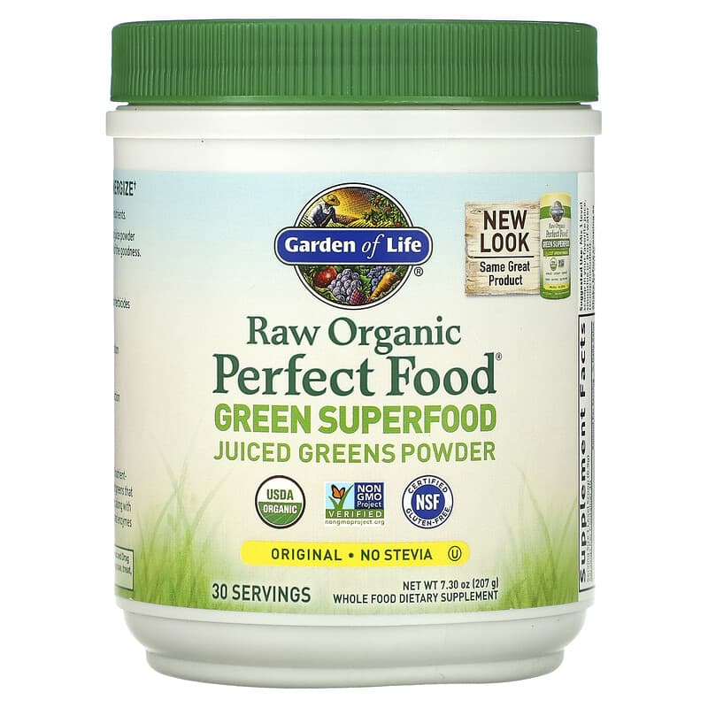 Bột siêu thực phẩm hữu cơ Garden of Life RAW Organic Perfect Food Green 7.3 oz (207 g) 10 garden of life raw organic perfect food green superfood original 7 3 oz 207 g 18248 658010114059