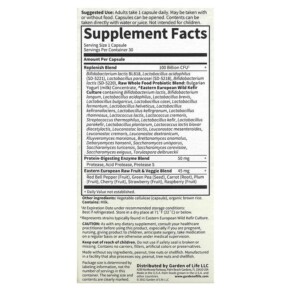 Thành phần vi chất của Garden of Life RAW Probiotics Ultimate Care 30 Vegetarian Capsules 658010116640