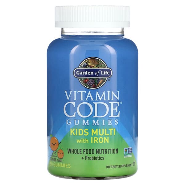Garden of Life Vitamin Code Gummies Kids Multi with Iron Orange 90 viên nhai 10 garden of life vitamin code gummies kids multi with iron orange 90 gummies 120241 658010133326