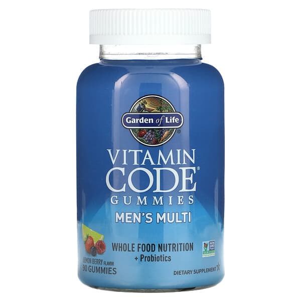 Garden of Life Vitamin Code Gummies Men's Multi Lemon Berry 90 viên nhai 658010133333