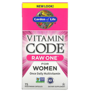 Thực phẩm bổ sung Garden of Life Vitamin Code RAW One Once Daily Multivitamin for Women 75 Vegetarian Capsules 658010114035
