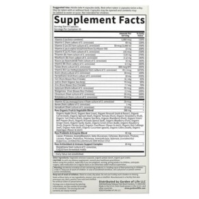 Viên uống đa vitamin thực phẩm toàn phần Garden of Life Vitamin Code cho nữ 120 viên thực vật 3 Thành phần vi chất của Garden of Life Vitamin Code Whole Food Multivitamin for Women 120 Vegetarian Capsules 658010113663