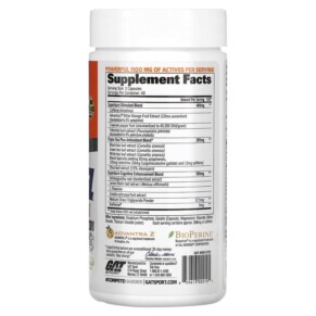 Thành phần vi chất của GAT JetFUEL Superburn 120 Oil-Infused Capsules 859613002105