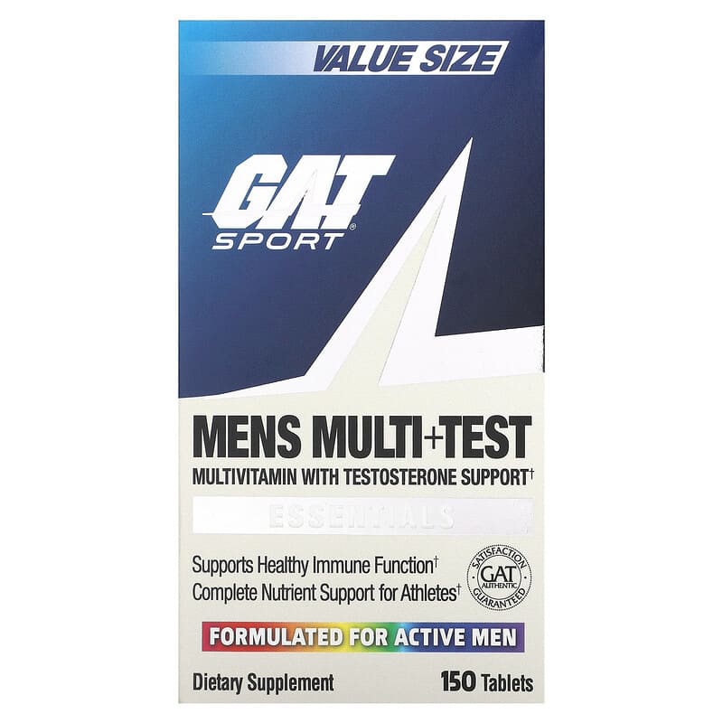 GAT Mens Multi + Test 150 viên nén Hỗ Trợ Nam Giới 10 gat mens multi test 150 tablets 70927 816170021109
