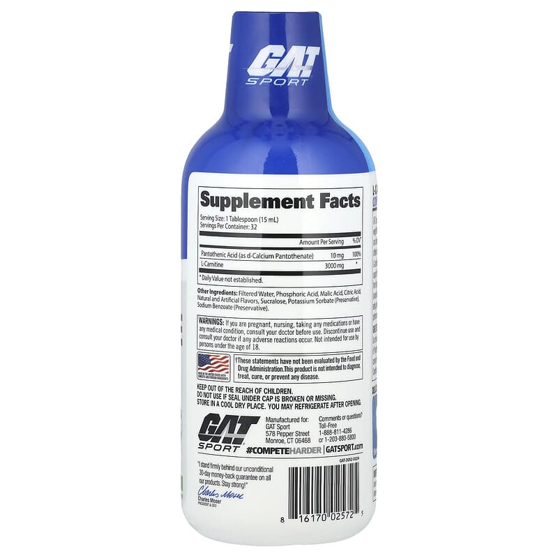 GAT Sport L-Carnitine vị Táo Xanh 3000 mg 473 ml 9 GAT Sport L-Carnitine vị Táo Xanh 3000 mg 473 ml 816170025725