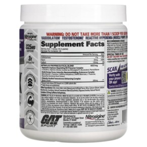 GAT Sport NITRAFLEX Nho 10.9 oz (309 g) 3 Thành phần vi chất của GAT Sport NITRAFLEX Grape 10.9 oz (309 g) 816170022144