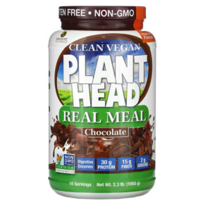 Thực phẩm bổ sung Genceutic Naturals Clean Vegan Plant Head Real Meal Chocolate 2.3 lb (1.050 g) 896245268875
