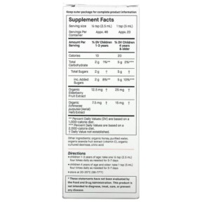 Siro ho trẻ em Genexa LLC từ 1 tuổi trở lên với mật ong hữu cơ 118 ml 3 Thành phần vi chất của Genexa LLC Kid's Honey Cough Syrup Ages 1+ Organic Honey 4 fl oz (118 ml) 857630006953