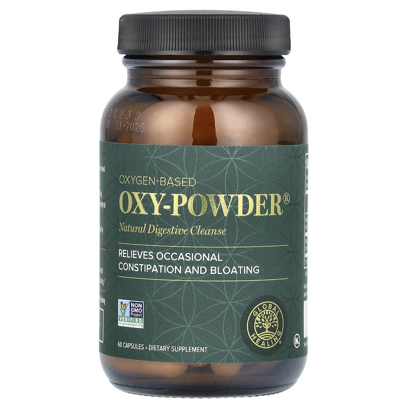 Viên uống thanh lọc tiêu hóa tự nhiên Oxy-Powder Global Healing 60 viên 10 global healing oxy powder natural digestive cleanse 60 capsules 140514 811839030317